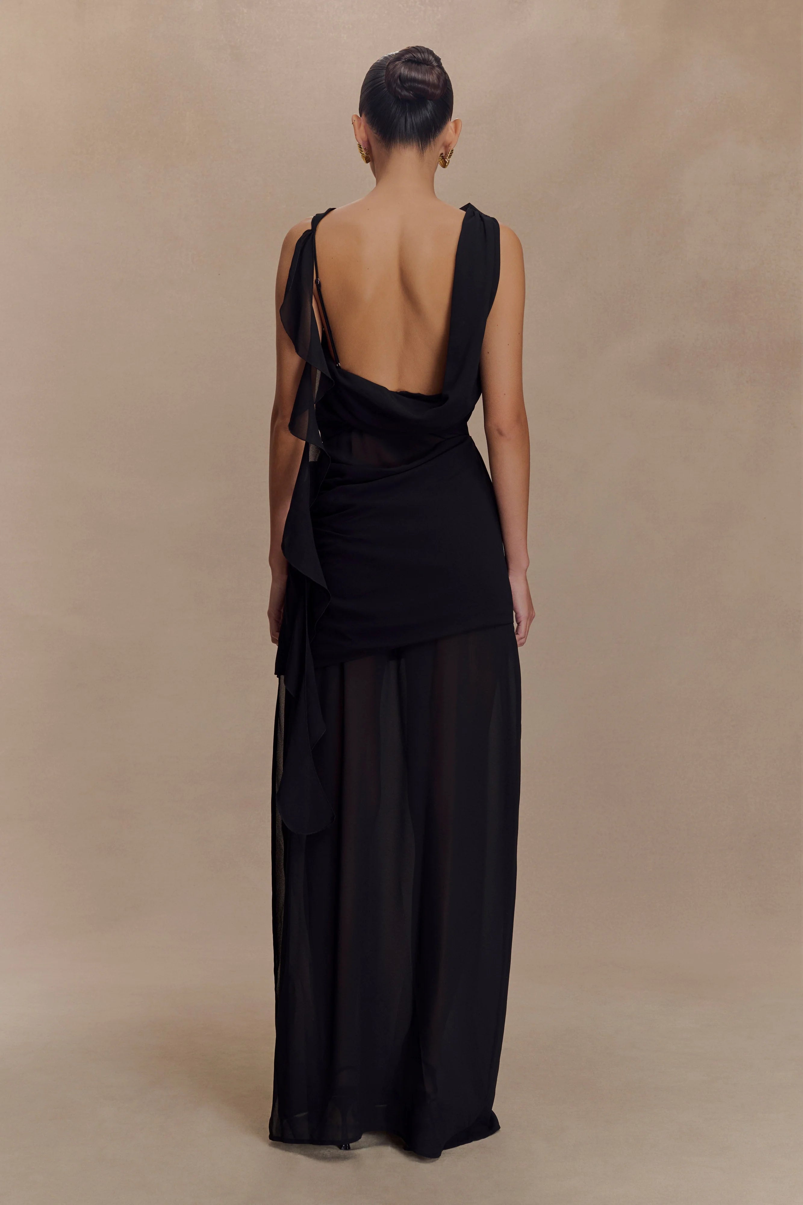 Daria Draped Chiffon Maxi - Meshki