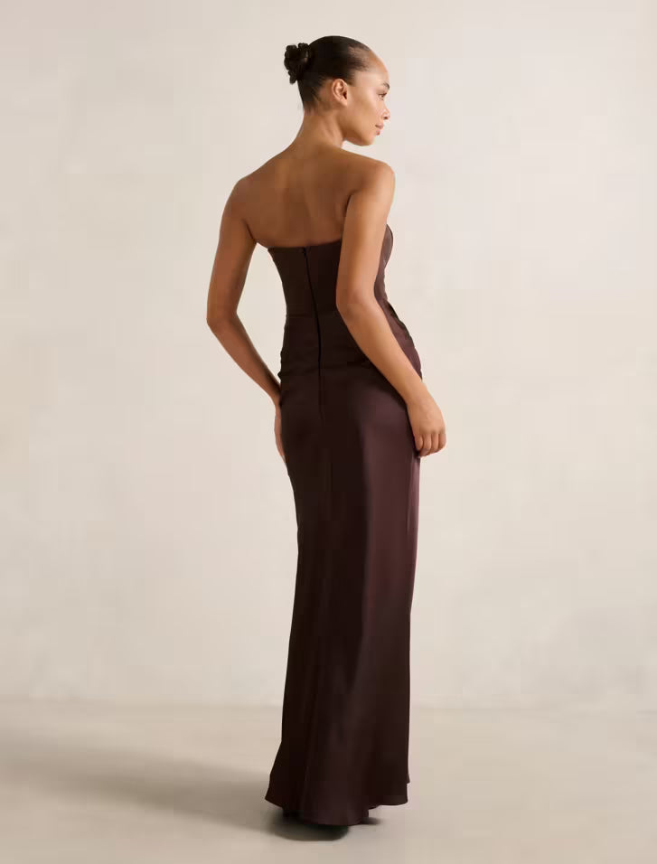 Isra Drape Maxi in Dark Chocolate - Forever New