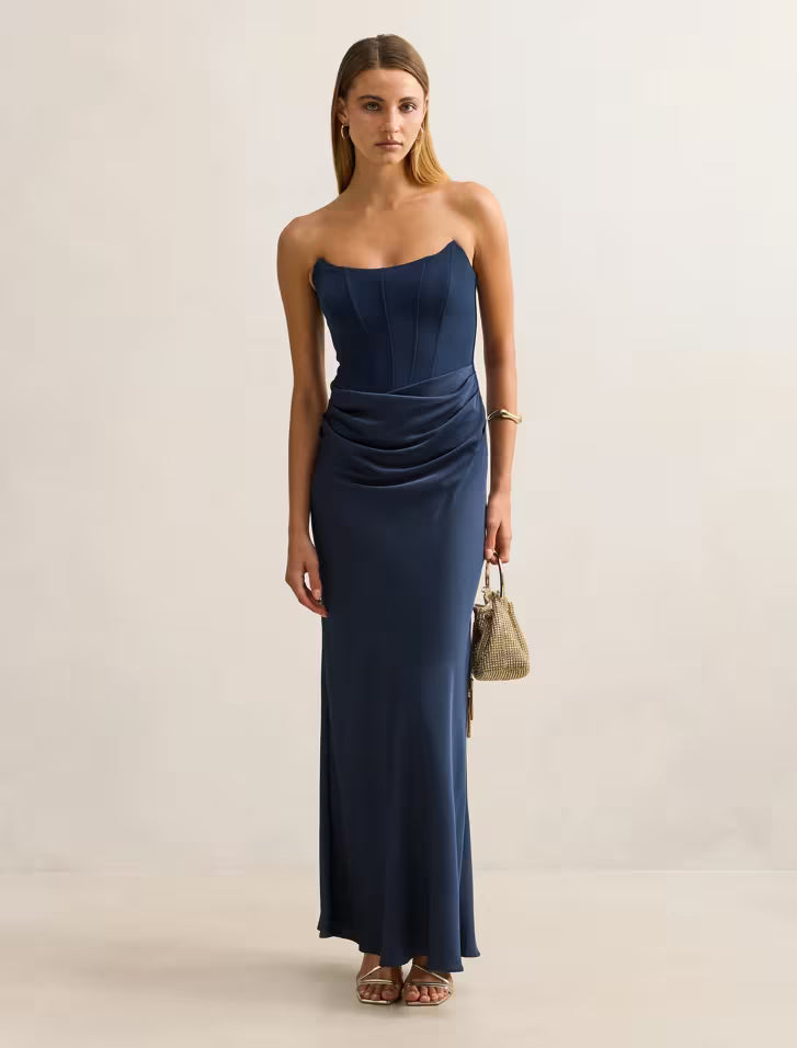 Isra Drape Maxi in Navy - Forever New