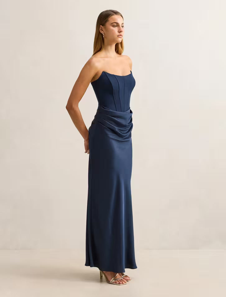 Isra Drape Maxi in Navy - Forever New
