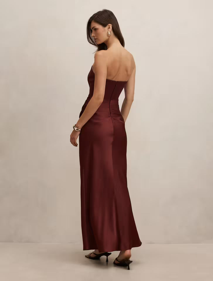 Isra Drape Maxi in Vintage Merlot - Forever New