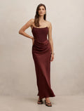 Isra Drape Maxi in Vintage Merlot - Forever New