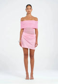Nico Off Shoulder Mini in Bubblegum - Benni