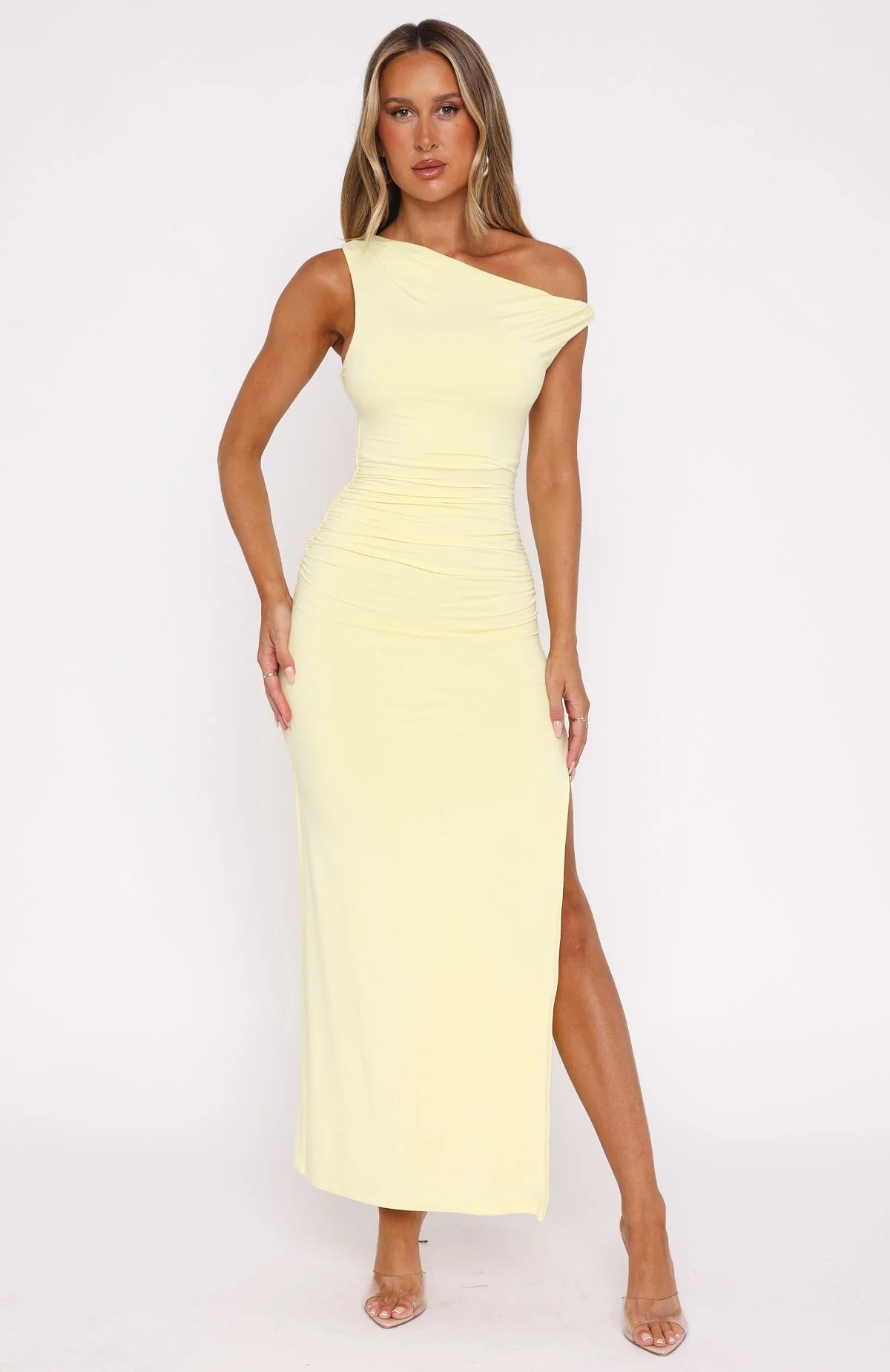 Little Bit Dramatic Maxi in Lemon - White Fox