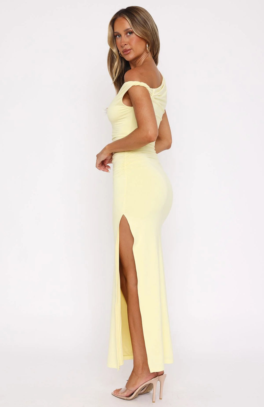 Little Bit Dramatic Maxi in Lemon - White Fox