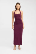 Hailey Halter Maxi in Plum - Kookai